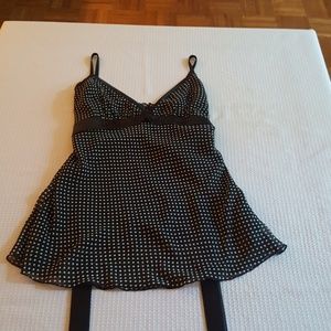 Forever 21 Black with White Polka Dot Top